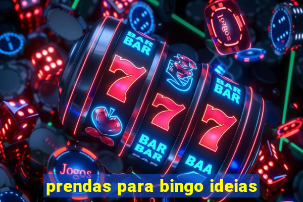 prendas para bingo ideias